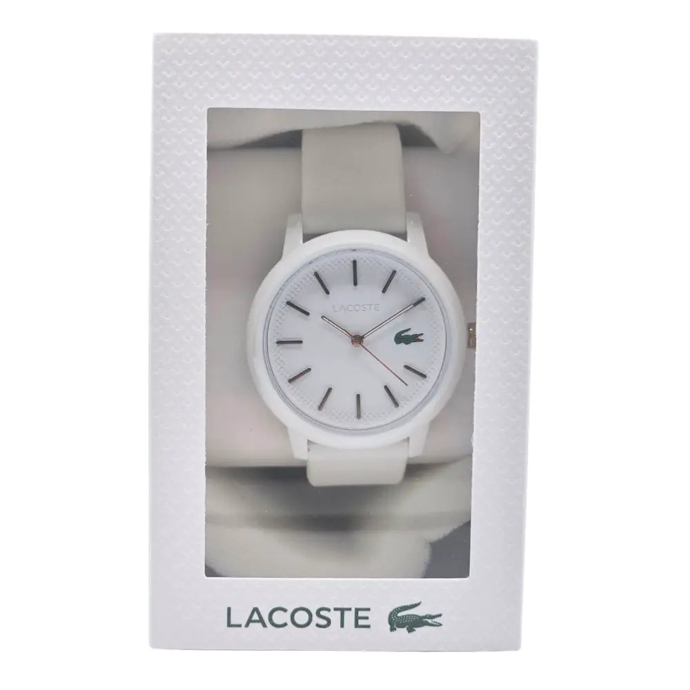 Lacoste Women's Watch 2001211 White Quartz 36mm Silicone Strap Lacoste