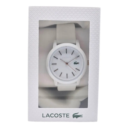 Lacoste Women's Watch 2001211 White Quartz 36mm Silicone Strap Lacoste