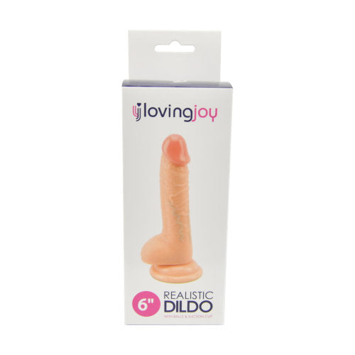 Loving Joy Realistic Dildo with Balls and Suction Cup 6 inch Loving Joy