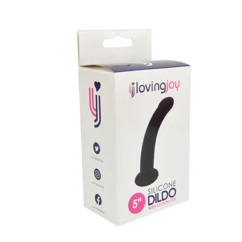 Loving Joy Curved 5 Inch Silicone Dildo with Suction Cup Loving Joy