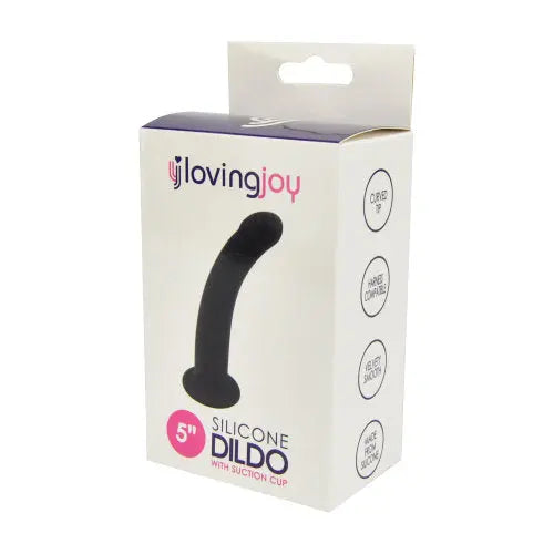 Loving Joy Curved 5 Inch Silicone Dildo with Suction Cup Loving Joy