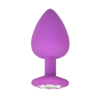 Loving Joy Jewelled Silicone Butt Plug Purple -Large Loving Joy