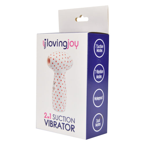 Loving Joy 2 in 1 Suction Vibrator Polka Dot Loving Joy