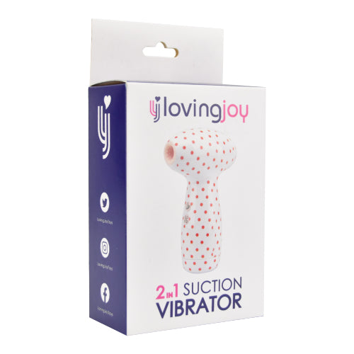 Loving Joy 2 in 1 Suction Vibrator Polka Dot Loving Joy