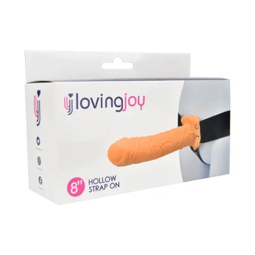 Loving Joy 8 Inch Hollow Strap On Vanilla Loving Joy