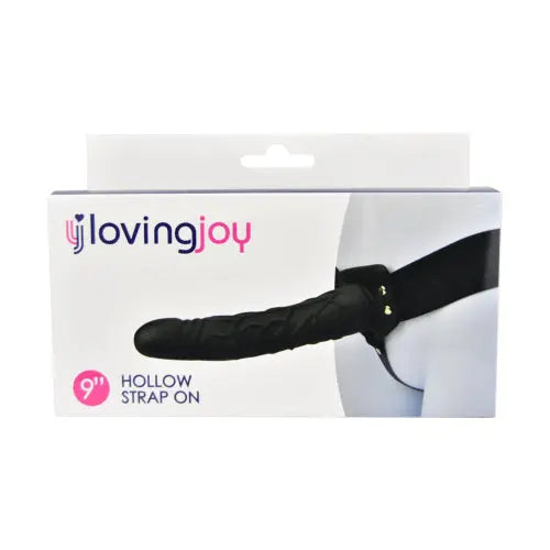 Loving Joy 9 Inch Hollow Strap On Black Loving Joy