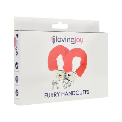 Loving Joy Furry Handcuffs Red Loving Joy
