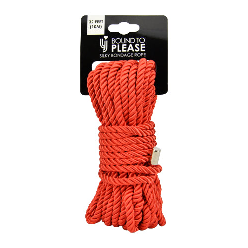 Bound to Please Silky Bondage Rope 10m Red Bound to Please