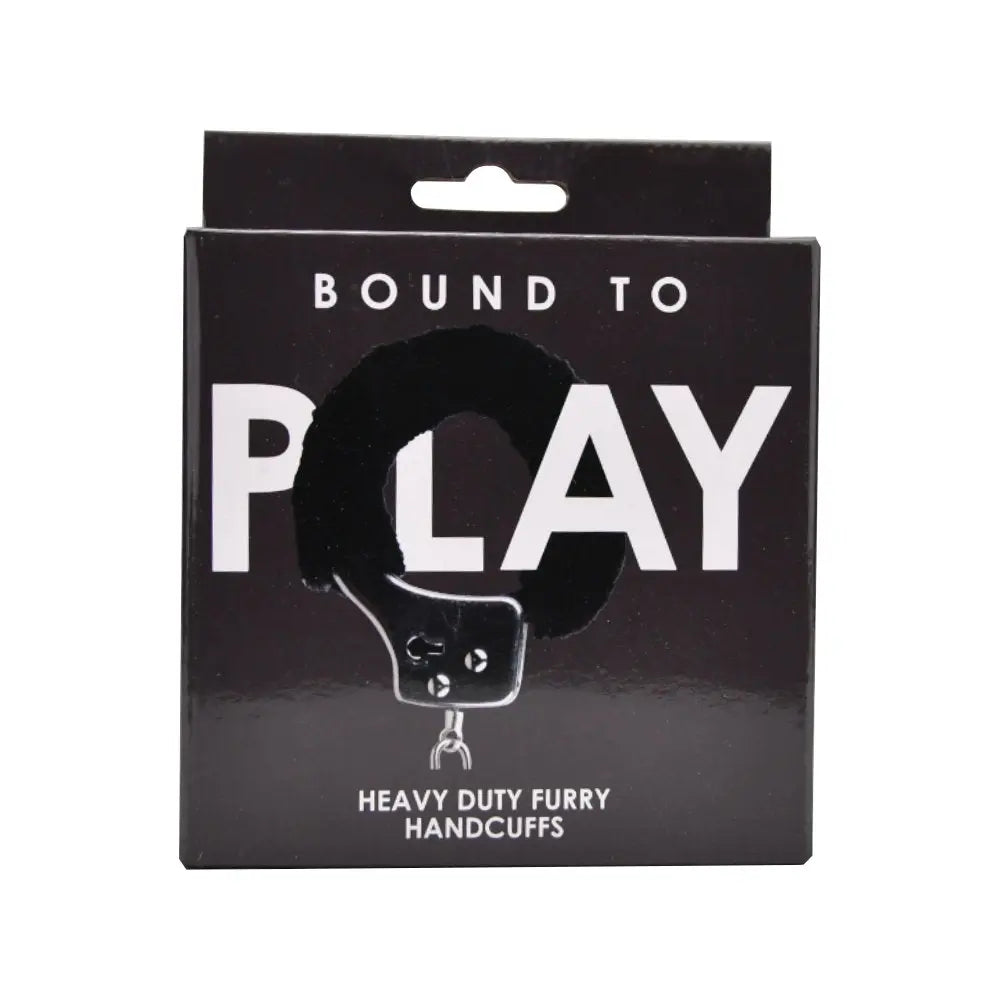 Bound to Play. Heavy Duty Furry Handcuffs Black Bound to Play