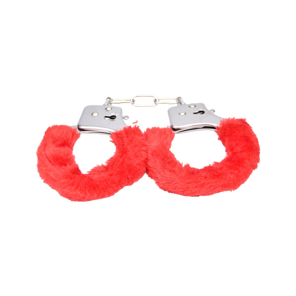 Bound to Play. Heavy Duty Furry Handcuffs Red Bound to Play