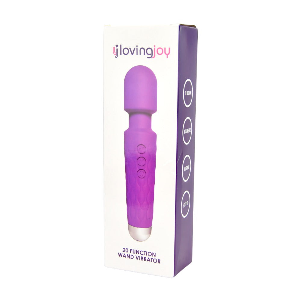 Loving Joy 20 Function Wand Vibrator Purple Loving Joy