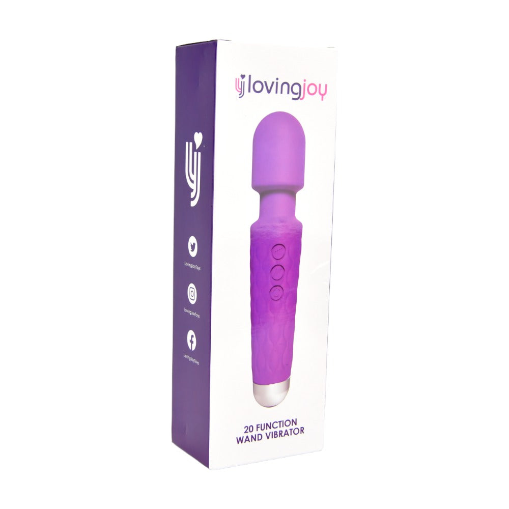 Loving Joy 20 Function Wand Vibrator Purple Loving Joy