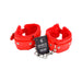 Bound to Please Furry Plush Wrist Cuffs Red Bound to Please