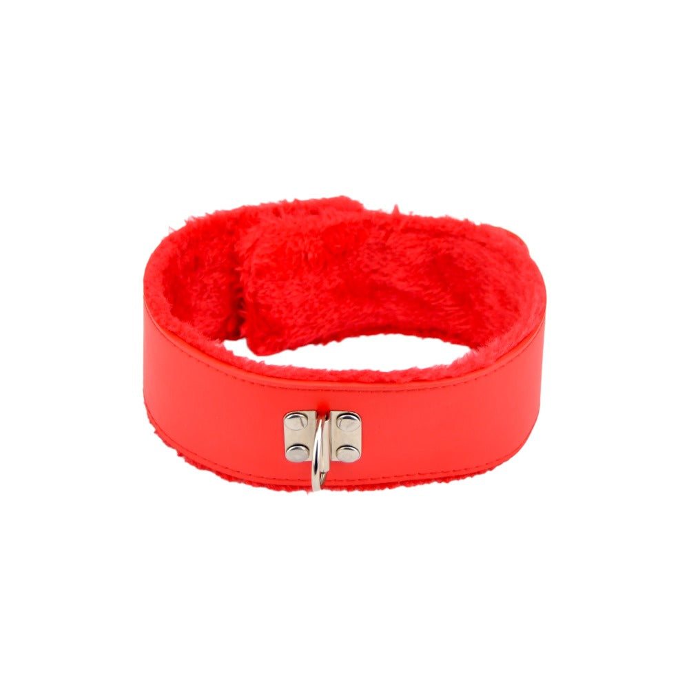 Bound to Please Furry Collar with Leash Red Bound to Please