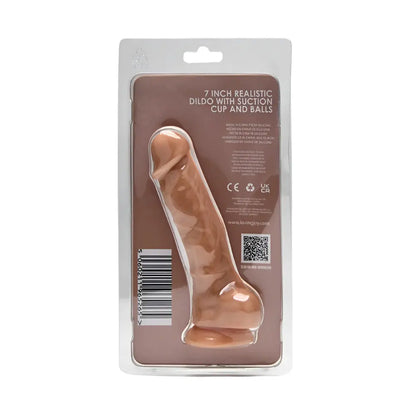 Loving Joy 7 Inch Realistic Silicone Dildo with Suction Cup and Balls Vanilla Loving Joy