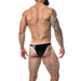 C4M Brazilian Brief Black Leatherette Large Cut 4 Men