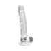 Loving Joy 11 Inch Dildo with Balls Clear Loving Joy