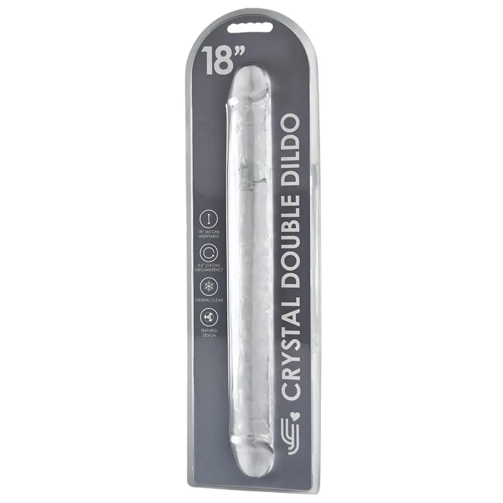 Loving Joy 18 Inch Double Ended Dildo Clear Loving Joy