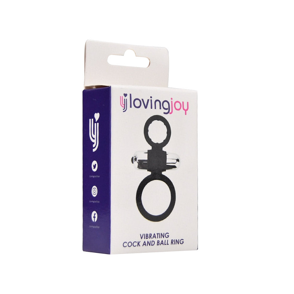 Loving Joy Silicone Vibrating Cock and Ball Ring Loving Joy