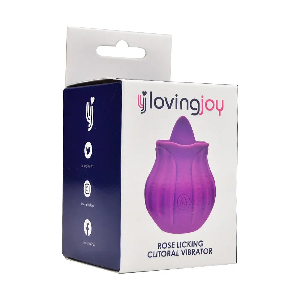 Loving Joy Rose Licking Clitoral Vibrator Purple Loving Joy