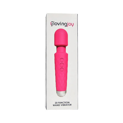 Loving Joy 20 Function Wand Vibrator Pink - The Beauty Store Loving Joy 20 Function Wand Vibrator Pink - The Beauty Store