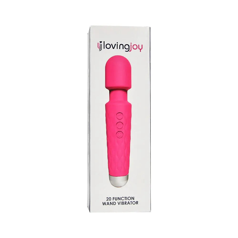 Loving Joy 20 Function Wand Vibrator Pink Loving Joy