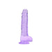 Loving Joy 8 Inch Dildo with Balls Purple Loving Joy