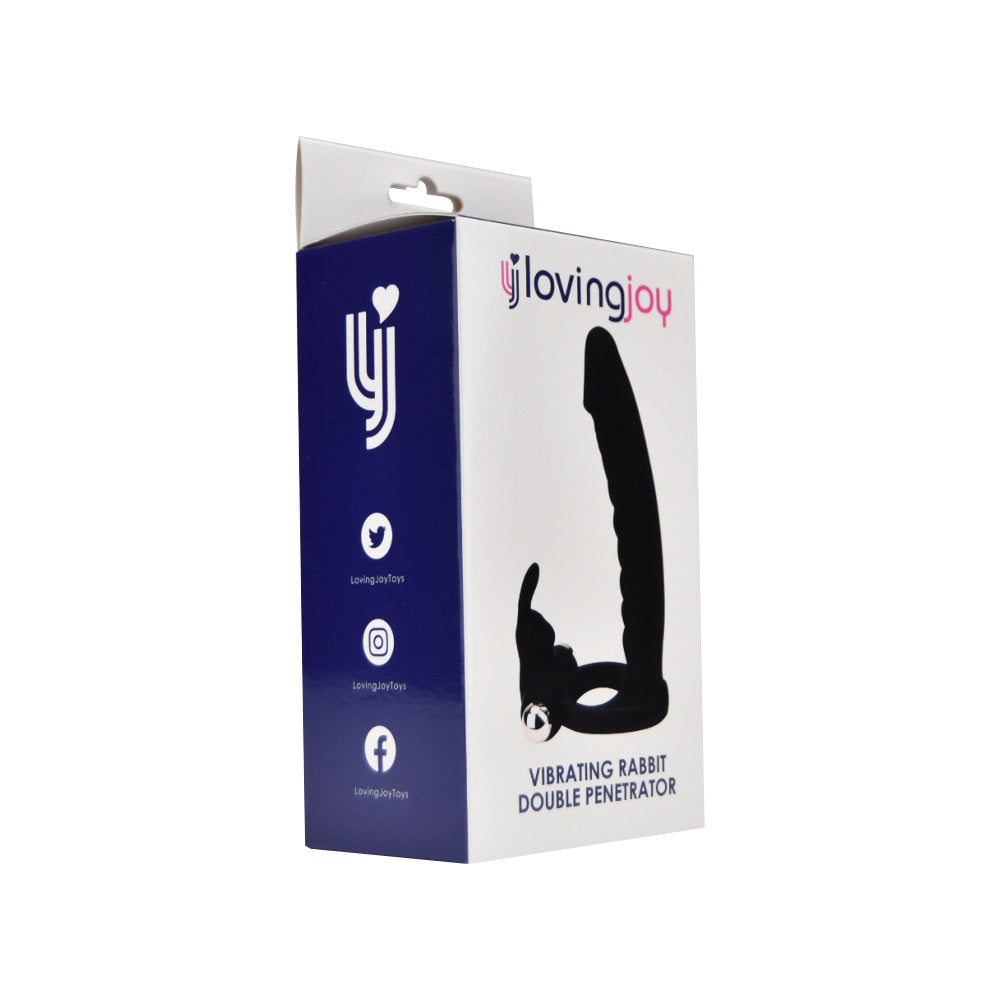 Loving Joy Double Fun Vibrating Rabbit Double Penetration Strap-On Loving Joy