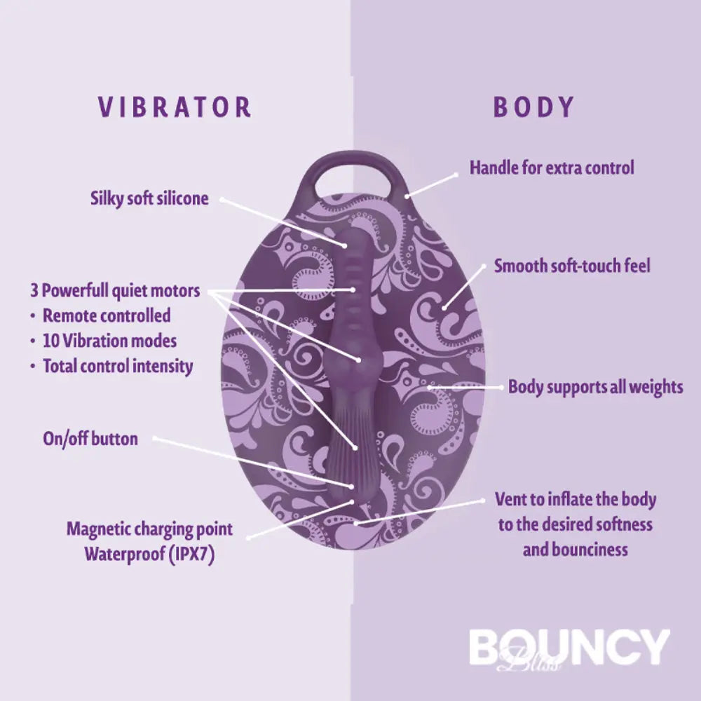 Bouncy Bliss Classic Sit-On Vibrator with Rechargeable Remote Control Bouncy Bliss