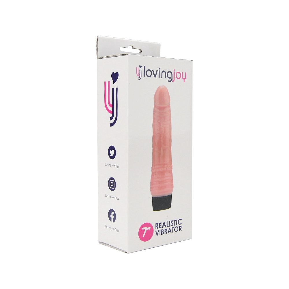 Loving Joy 7 inch Realistic Vibrator Vanilla Loving Joy