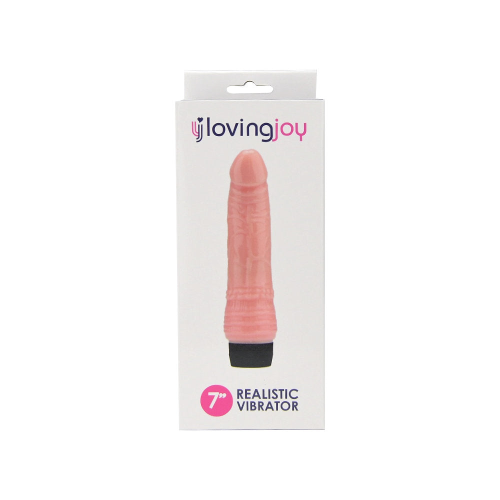 Loving Joy 7 inch Realistic Vibrator Vanilla Loving Joy