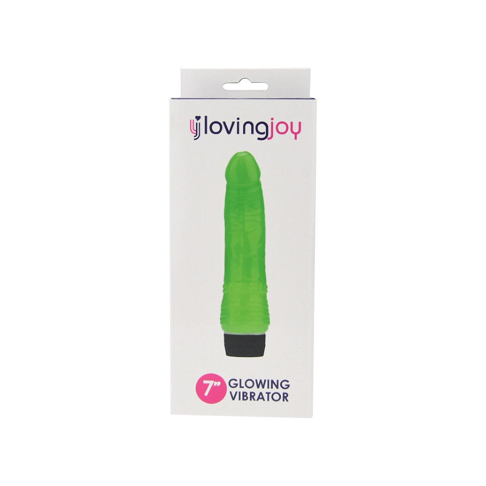 Loving Joy 7 inch Realistic Vibrator Glow in the Dark Loving Joy