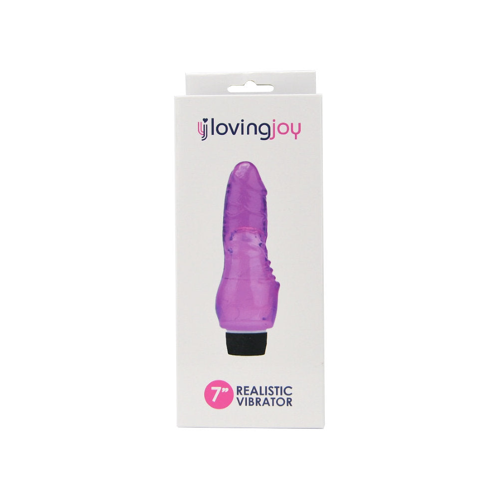 Loving Joy 7 inch Realistic Vibrator Purple Loving Joy