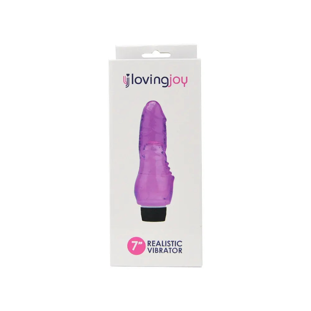 Loving Joy 7 inch Realistic Vibrator Purple Loving Joy