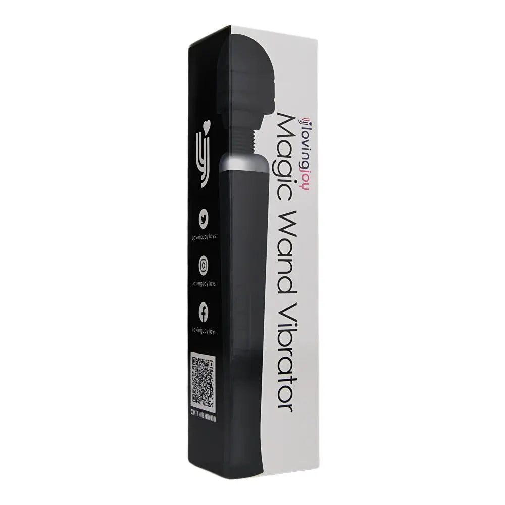 Loving Joy Rechargeable Magic Wand Vibrator Black Loving Joy