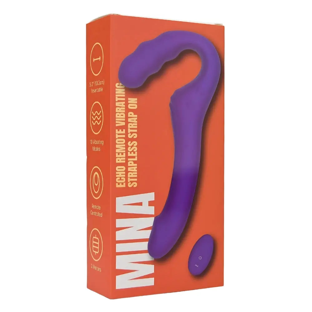 Mina Echo Remote Vibrating Strapless Strap On MINA