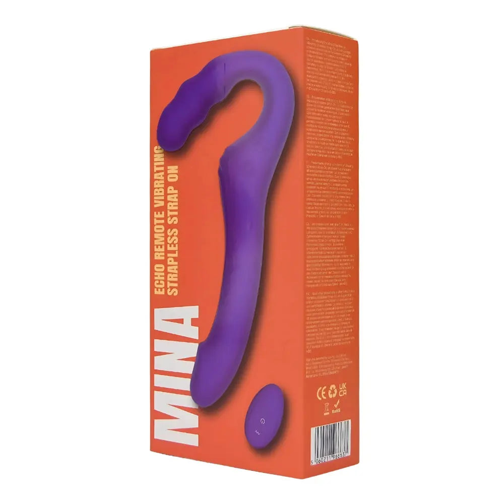 Mina Echo Remote Vibrating Strapless Strap On MINA