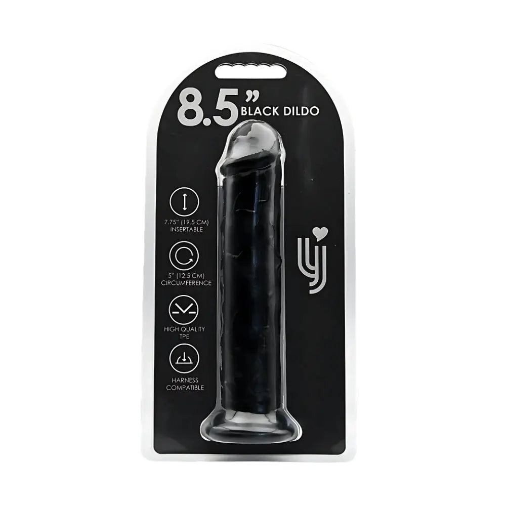 Loving Joy 8.5 Inch Suction Cup Dildo Black Loving Joy