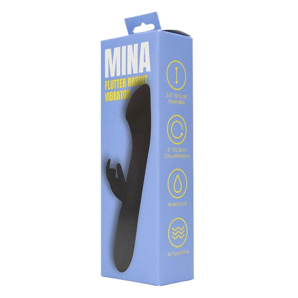 Mina Flutter Rabbit Vibrator 9.5cm x 12.5cm Waterproof 10 Functions MINA