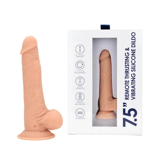 Loving Joy 7.5" Remote Thrusting & Vibrating Silicone Dildo Loving Joy