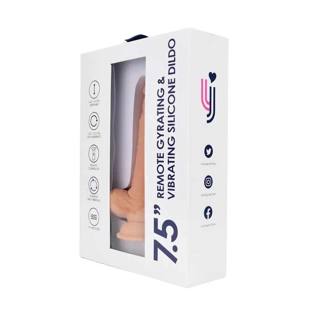Loving Joy 7.5" Remote Thrusting & Vibrating Silicone Dildo Loving Joy