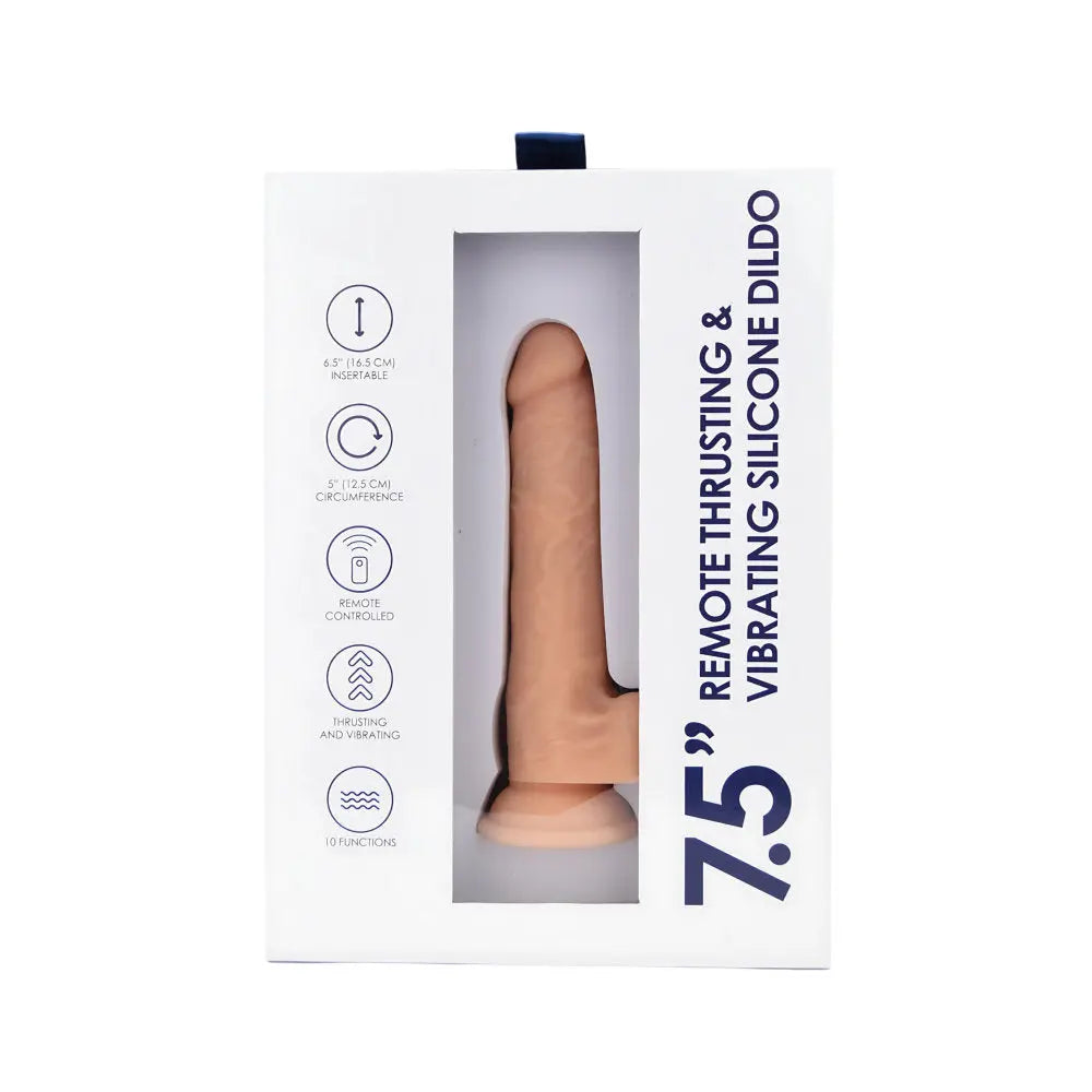 Loving Joy 7.5" Remote Thrusting & Vibrating Silicone Dildo Loving Joy