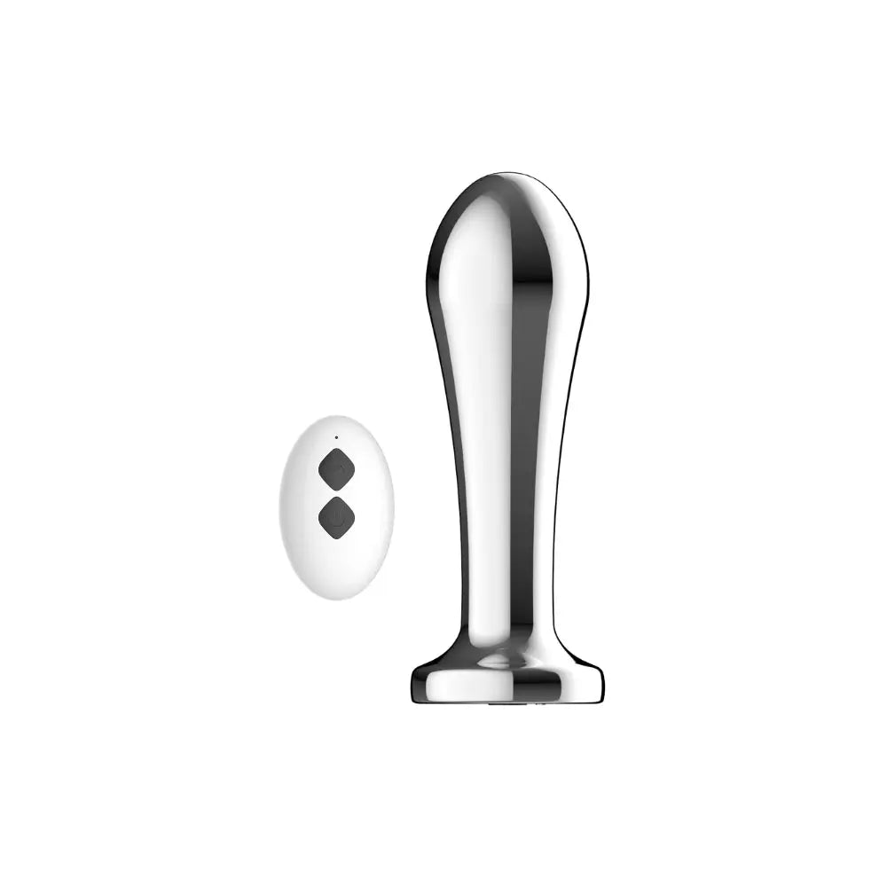 Toosh Remote Controlled Metal Vibrating Anal Plug 10.9cm x 3.4cm Toosh