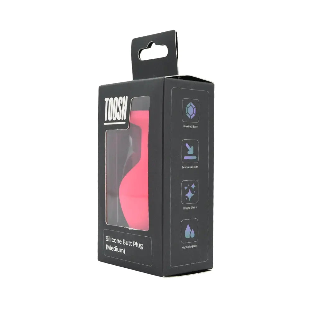 Toosh Pink Silicone Butt Plug Medium Toosh