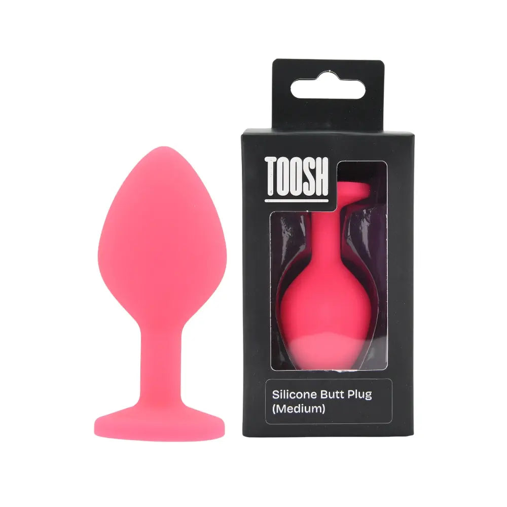 Toosh Pink Silicone Butt Plug Medium Toosh
