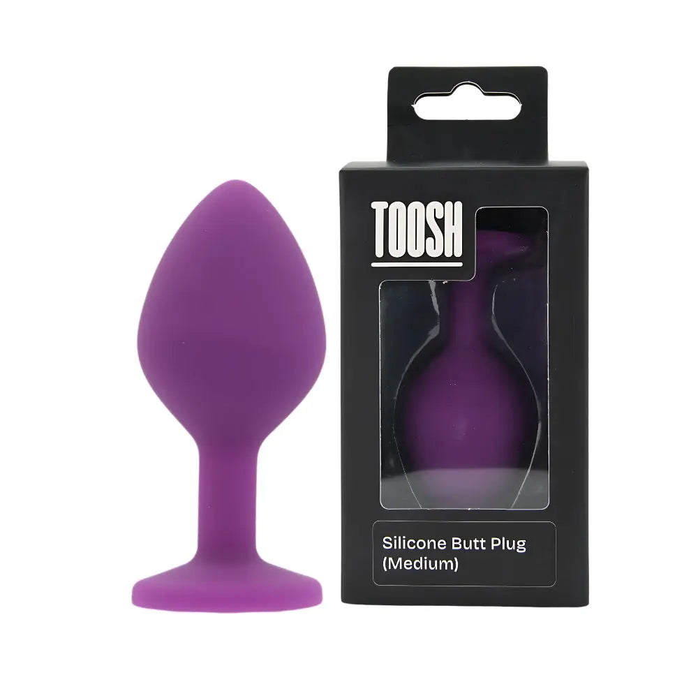Toosh Purple Silicone Butt Plug Medium Toosh