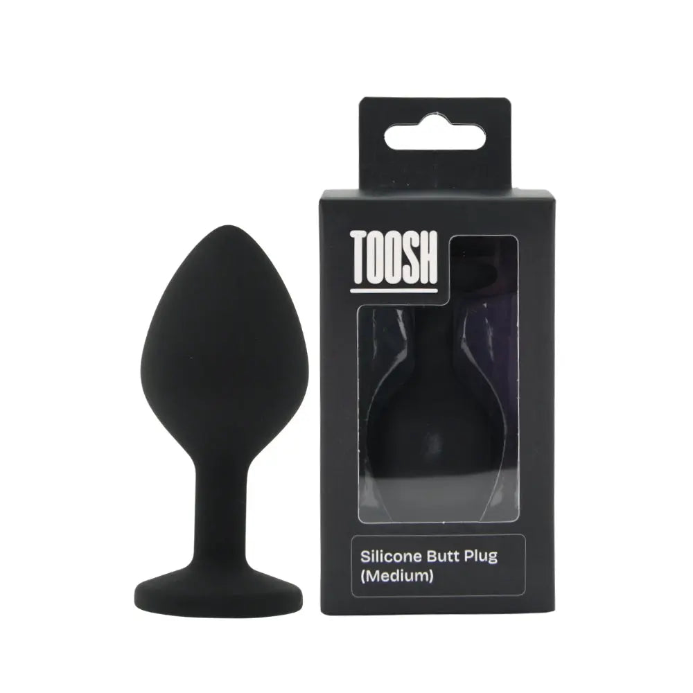 Toosh Black Silicone Butt Plug Medium Toosh
