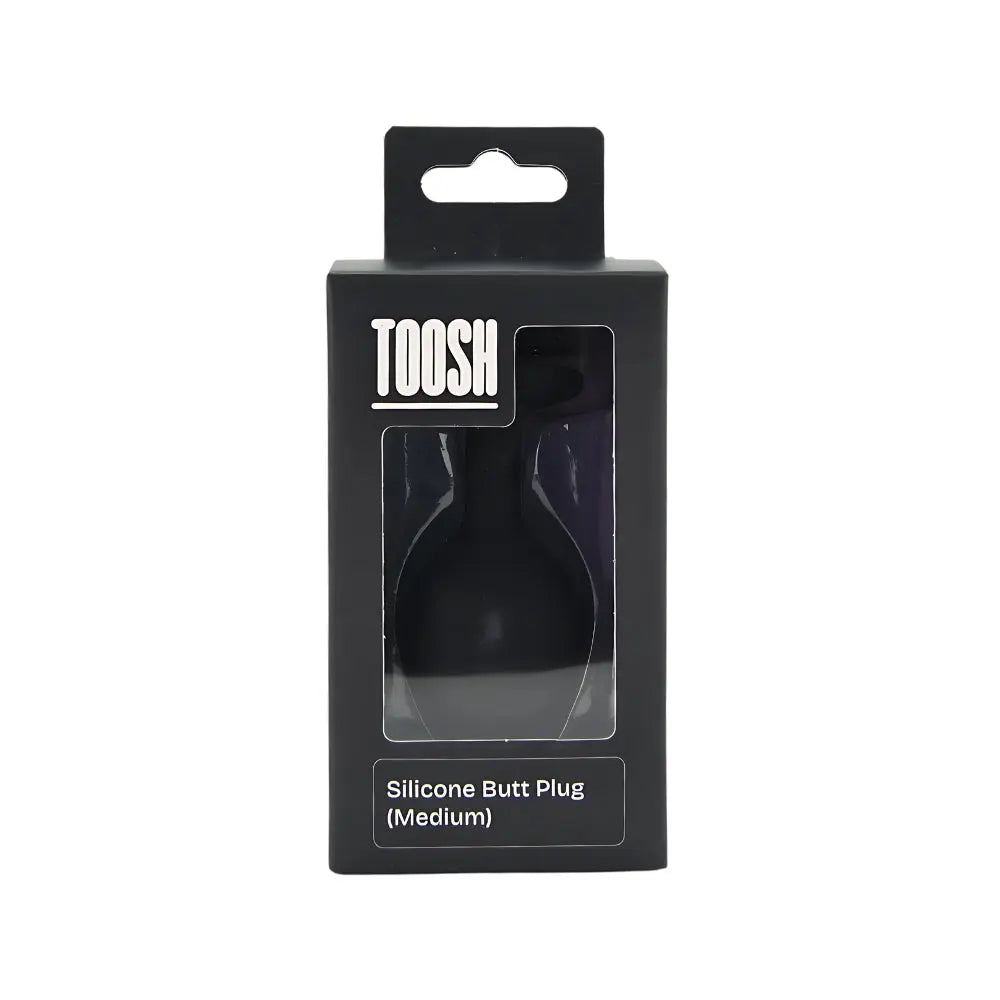 Toosh Black Silicone Butt Plug Medium Toosh