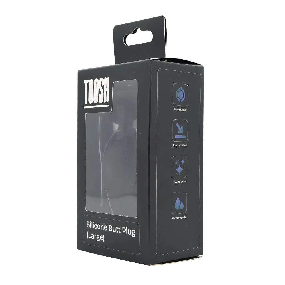 Toosh Black Silicone Butt Plug Large Toosh