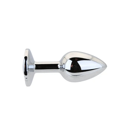Toosh Silver Metal Butt Plug Small Clear Stone Toosh